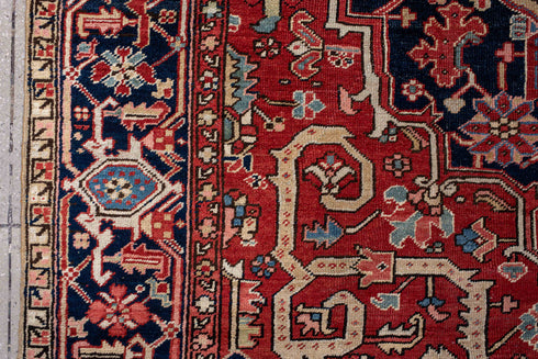 Antique Heriz Area Rug (8' x 11')